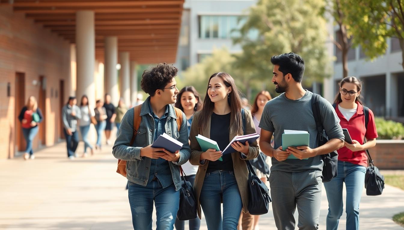 Modern university campus for students