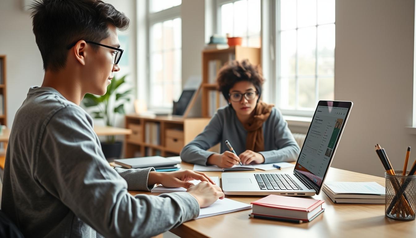 Students working in research laboratory
